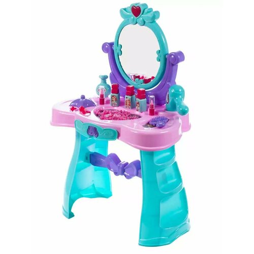 Игровой модуль парикмахера 008-937 с аксессуарами туалетный столик для девочки трельяж для детей трюмо деревянное для девочки