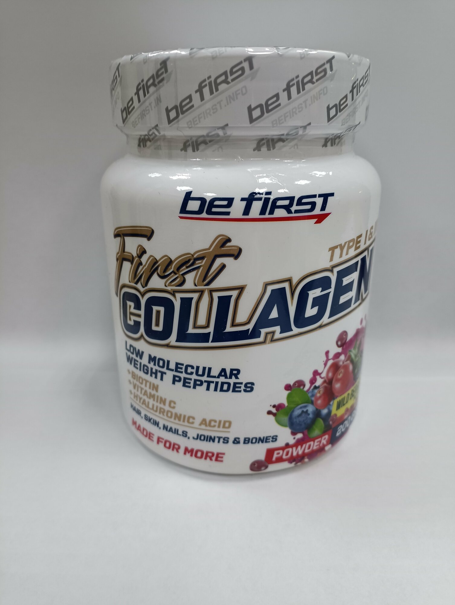 First Collagen+biotin+hyaluronic acid+vitamin C (200 гр) (лесные ягоды)