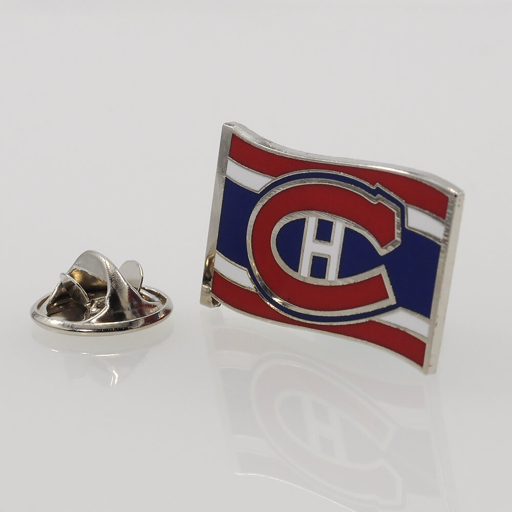 Хоккейный значок Монреаль Канадиенс "Эмблема флаг"
