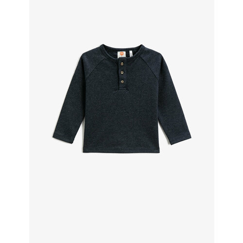 фото Лонгслив koton, размер 6-9 месяцев, синий