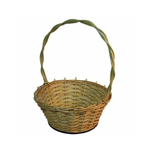 Корзина круглая подарочная для цветов, фруктов, диаметр 22 см