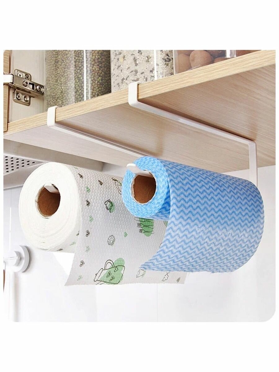 фото Держатель для бумажных полотенец органайзер для кухни полка