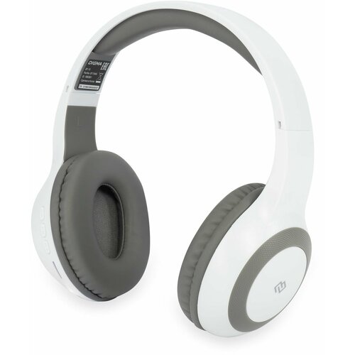 Гарнитура накладные Digma BT-15 белыйсерый беспроводные bluetooth оголовье BT-15W 1647₽