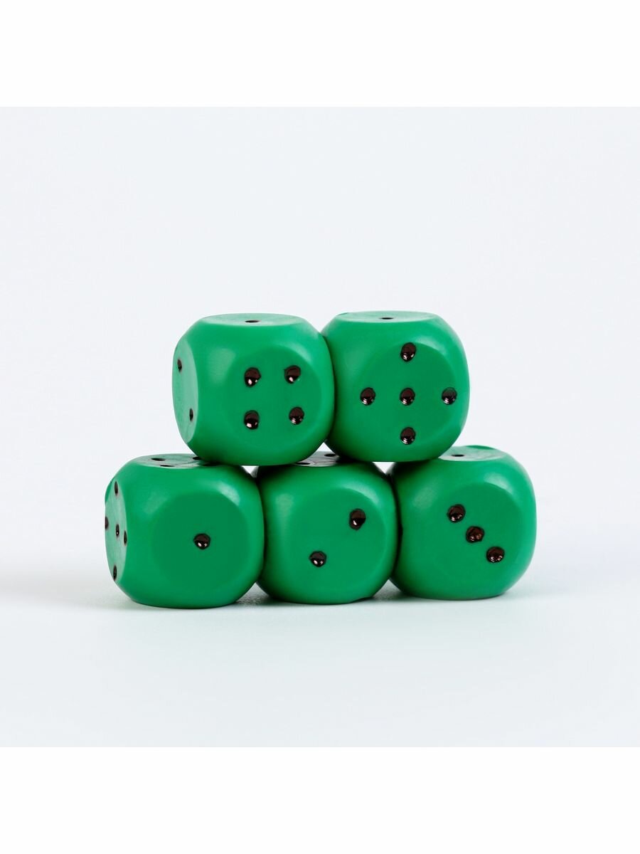 Игральные кубики, набор 5 шт, 1.5х1.5 см