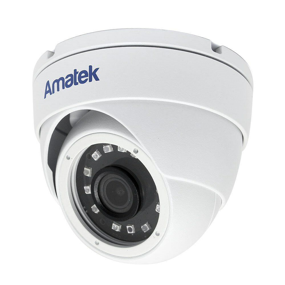 Видеокамера IP купольная Amatek AC-IDV402AX вандалозащищенная 4Мп 2.8 мм 7000650