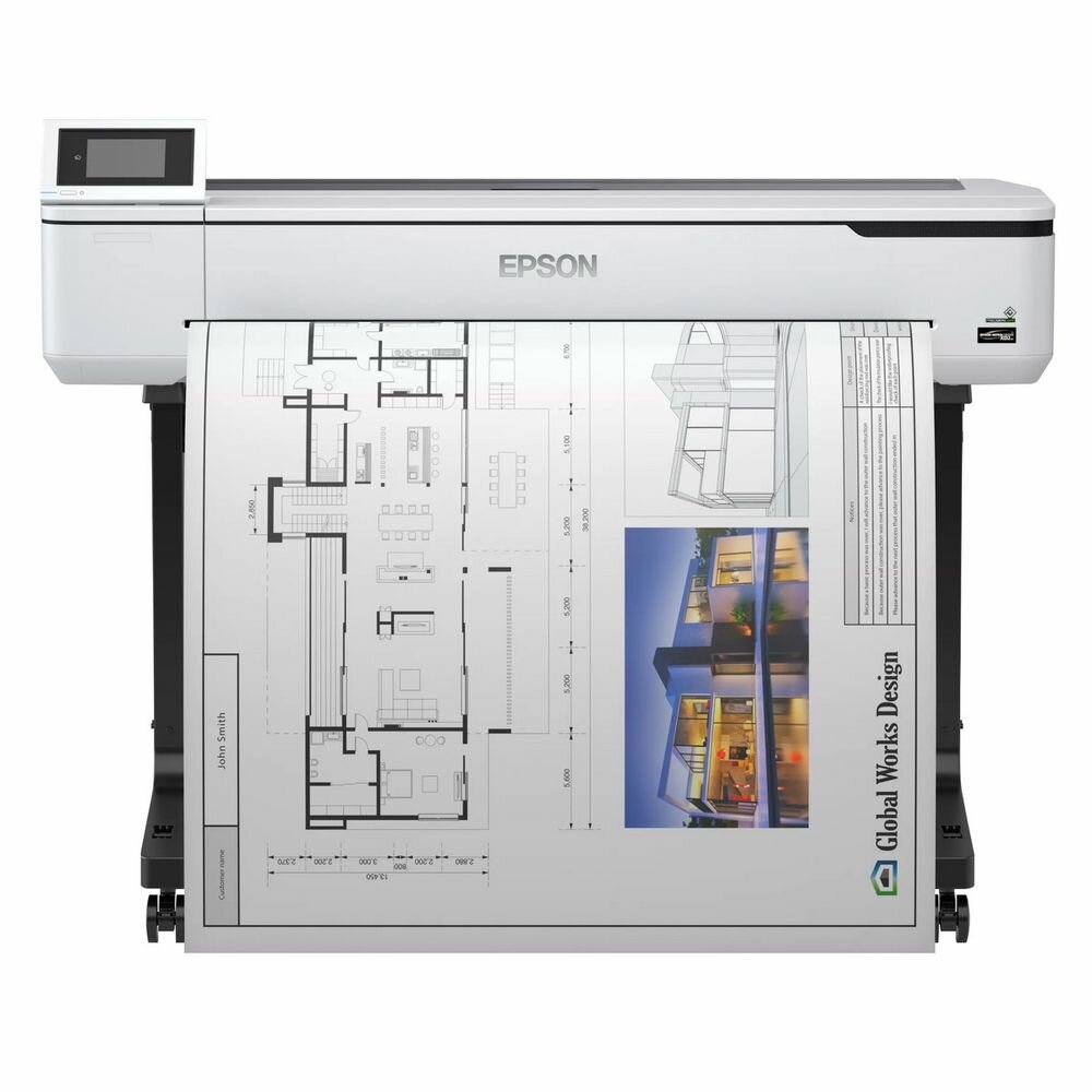 Epson Плоттер струйный Epson SureColor SC-T5100 (A0; 36 (914 мм); 4-цветная струйная печать; 2400 x 1200; 31 сек А1; USB; LAN; Wifi) SC-T5100