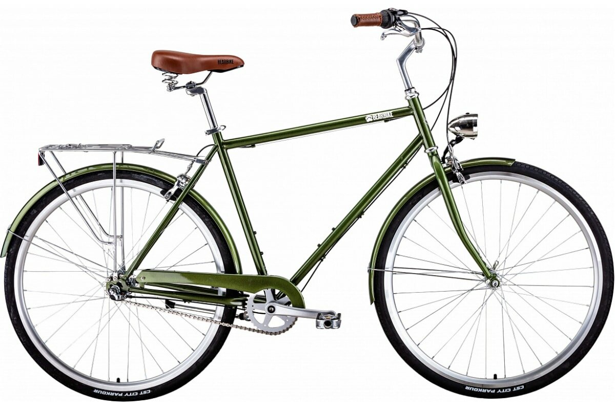 Велосипед BEARBIKE London (2021), городской (взрослый), рама 23", колеса 28", зеленый, 10.8кг [1bkb1c183011] - фото №5