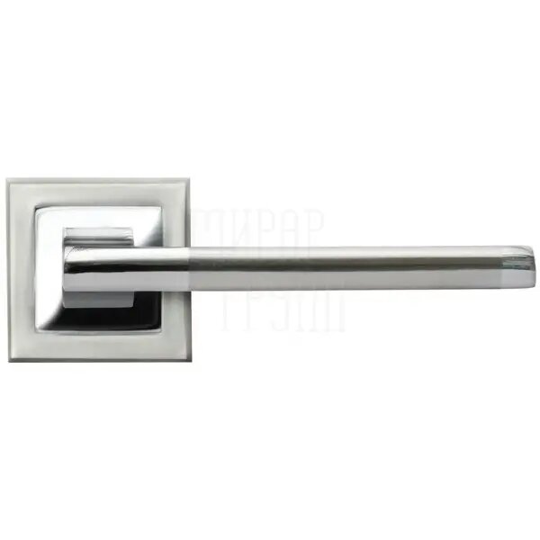 Дверная ручка на квадратной розетке RUCETTI RAP 17-S полированный никель