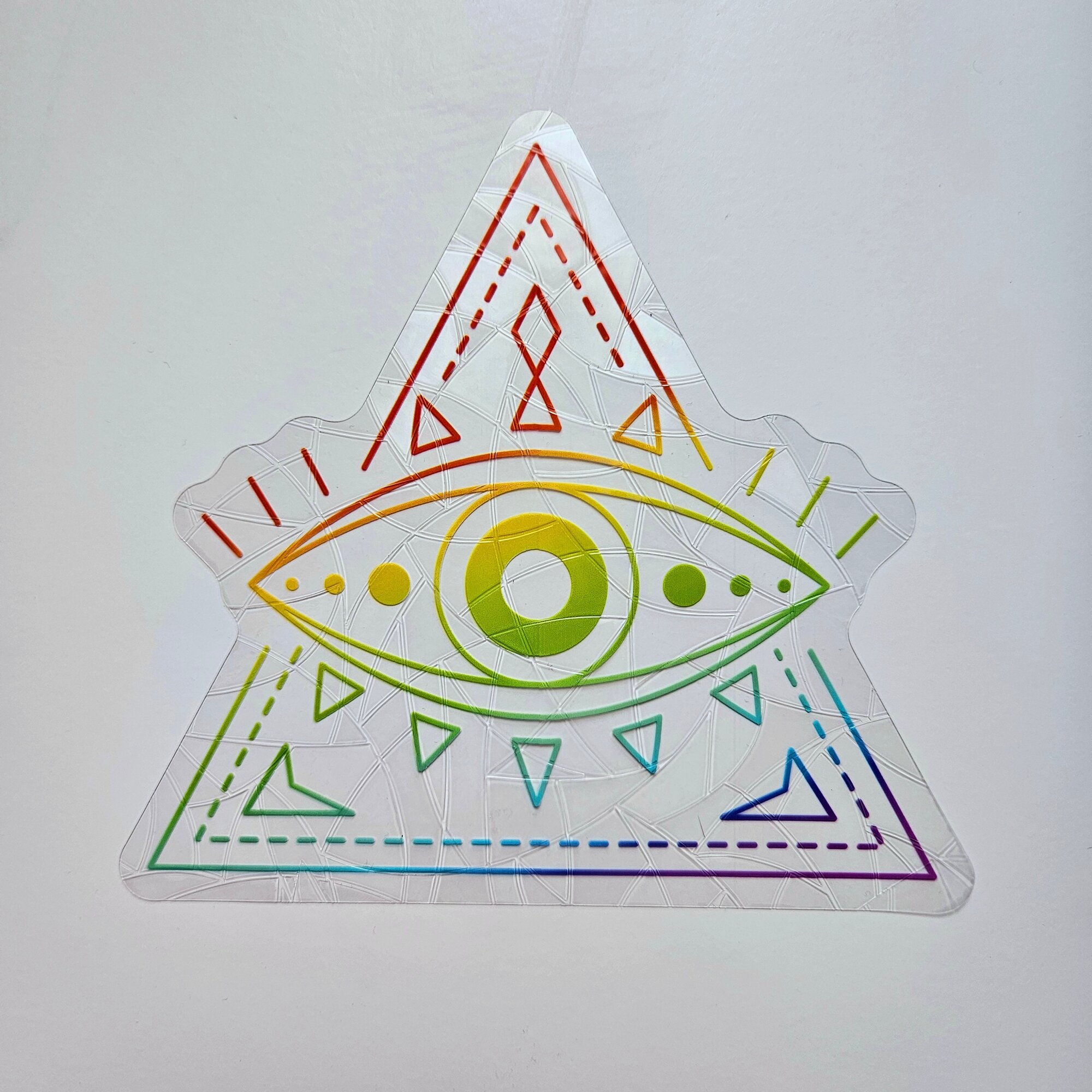 Наклейка на окно радуга / Призма радужная Rainbow / Ловец солнца (Глаз)