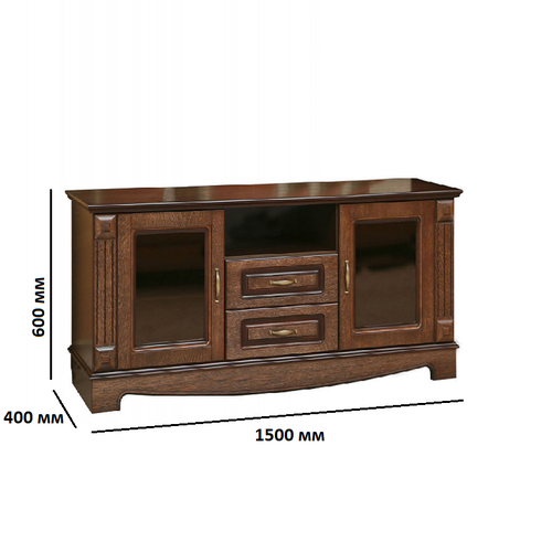 Тумба ТВ ммк-древ Венетто 1504060 грецкий орех 25 тонировка 33110₽