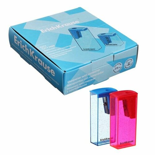 Точилка 1 отверстие ErichKrause City Bubble Gum с контейнером пластиковая 452₽