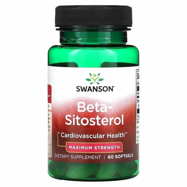 Swanson Beta-Sitosterol (Бета-ситостерол) 160 мг 60 гелевых капсул (Swanson)