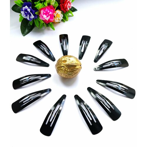 Набор черных заколок клик-клак MaYl 12 шт 380₽