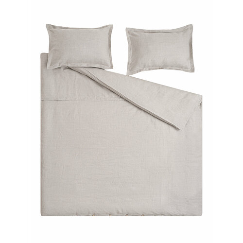 Постельное белье Rusby by IKEA 1,5-спальное, Лен 100%, наволочка с ушками 50х70 см, Натуральный