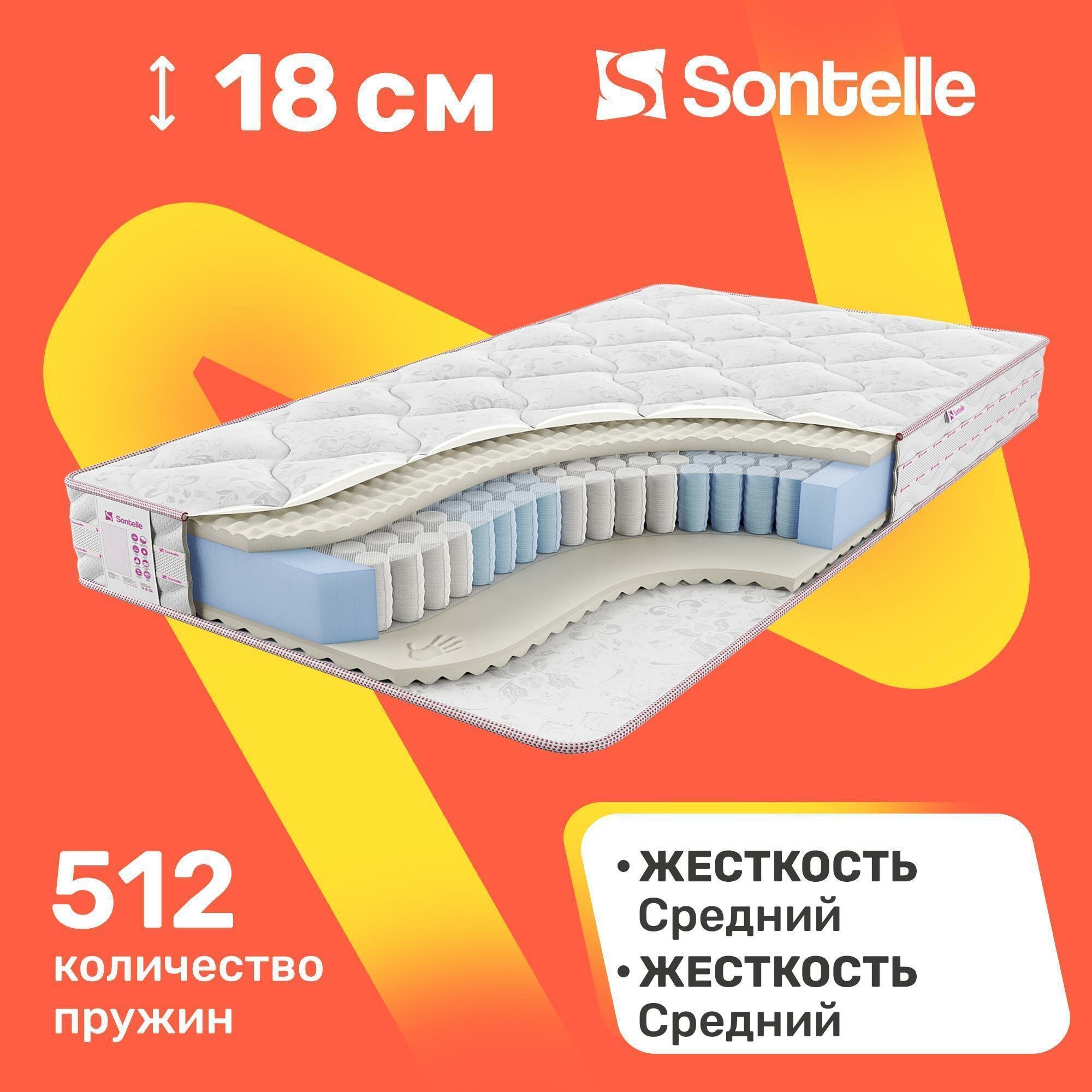 Матрас с независимыми пружинами Sontelle Vivre Castom bubble 200x200