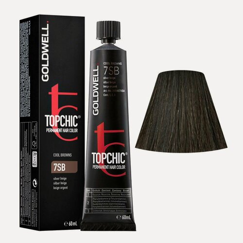 Изображение товара Goldwell TOPCHIC 7SB, Стойкая крем-краска для волос, Серебристо-бежевый 60 мл