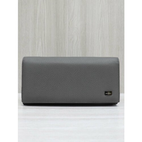 Кошелек , фактура гладкая, серый