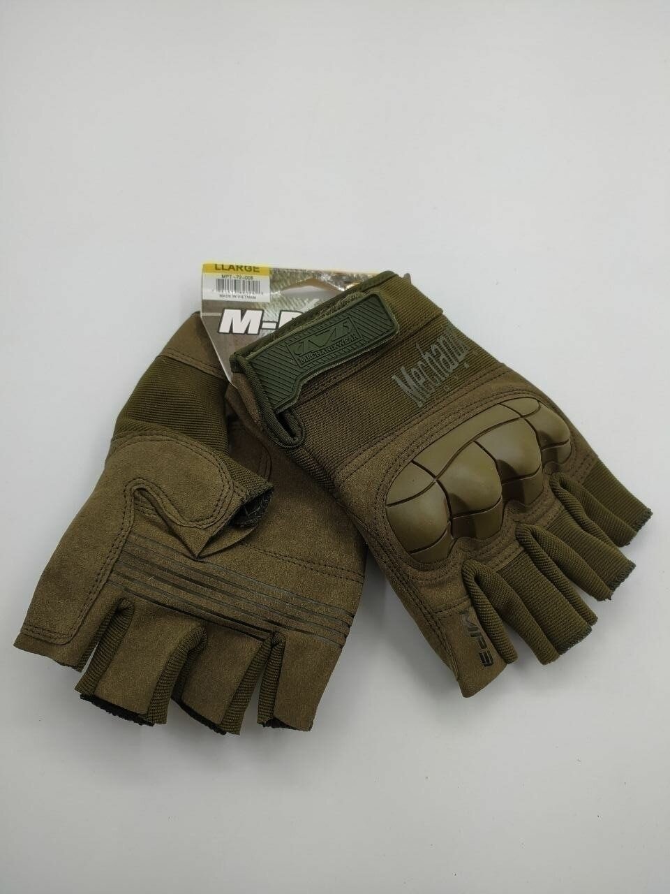 Перчатки тактические Mechanix M-PACT 3, без пальцев (олива, XXL)