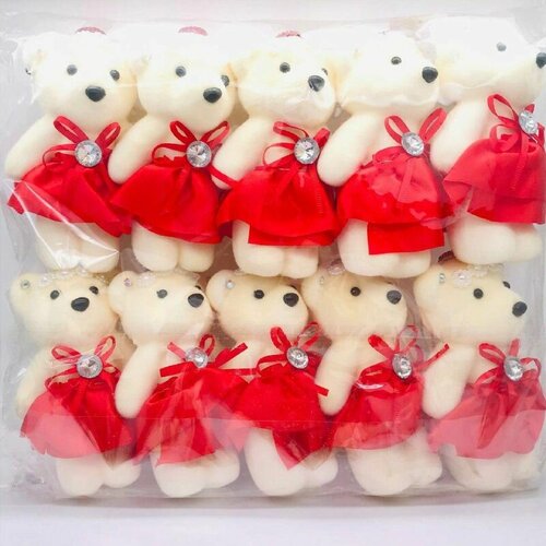 Мишки игрушечные для букетов / 10 шт