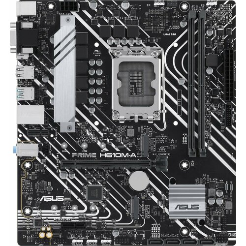 ASUS PRIME H610M-A-CSM LGA1700 H610 2DDR5 VGA DP HDMI 4 SATA 6 2M2 USB 32 USB 20 mATX 90MB1G20-M0EAYC 1444600₽