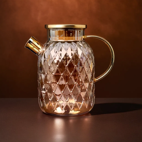 Кувшин стеклянный с крышкой 1800 мл для холодных напитков 1125₽