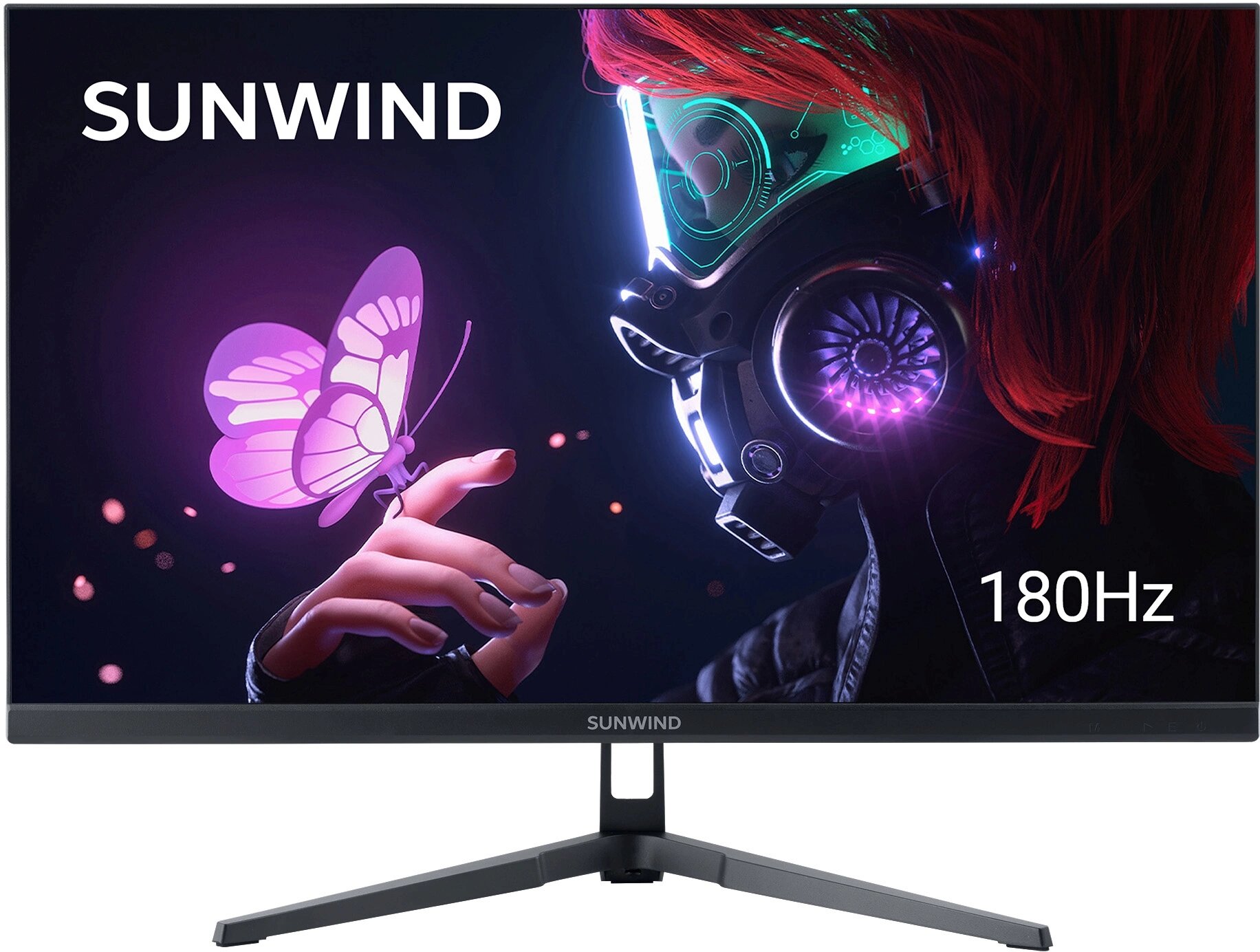 фото Монитор SunWind 24.5" SM-25FI401 черный IPS LED 3ms 16:9 HDMI матовая 250cd 178гр/178гр 1920x1080 180Hz G-Sync FreeSync DP FHD 3.3кг