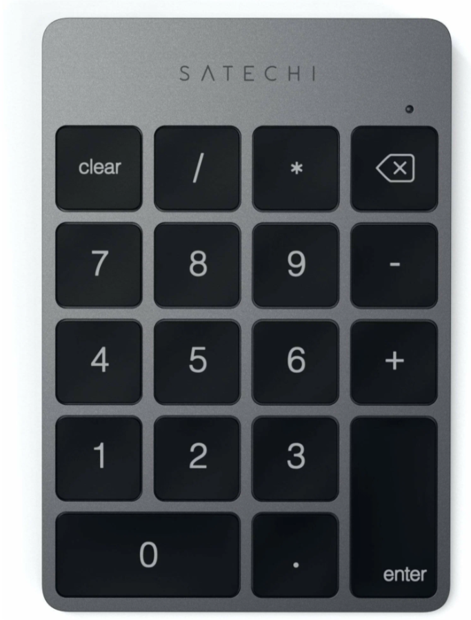 Беспроводной цифровой блок клавиатуры Satechi Aluminum Slim Keypad Numpad Серый космос Bluetooth (RU)