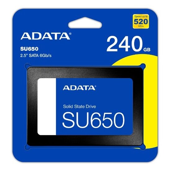 SSD диск Adata SU650, 240Гб, 2.5", SATA (ASU650SS-240GT-R) — фото 1