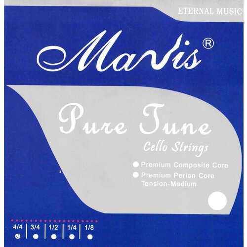 Mavis CS807 - комплект струн для виолончели 4/4. Хромо-никелевая плоская оплетка