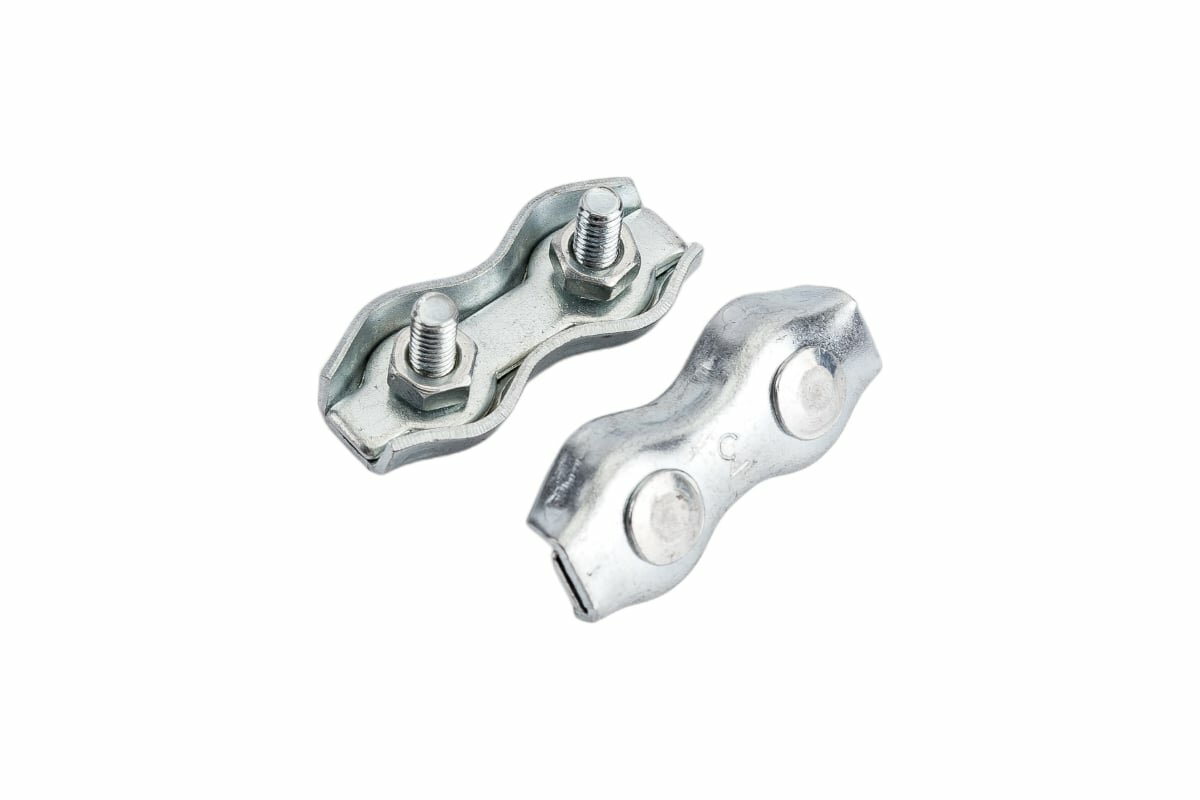 фото Зажим для стальных канатов двойной ( Duplex) 3 мм. 20 шт.