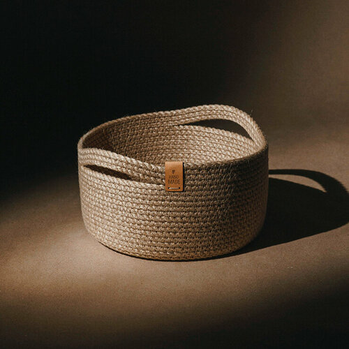 Плетеная корзина для хранения из джута 23 на 12 см