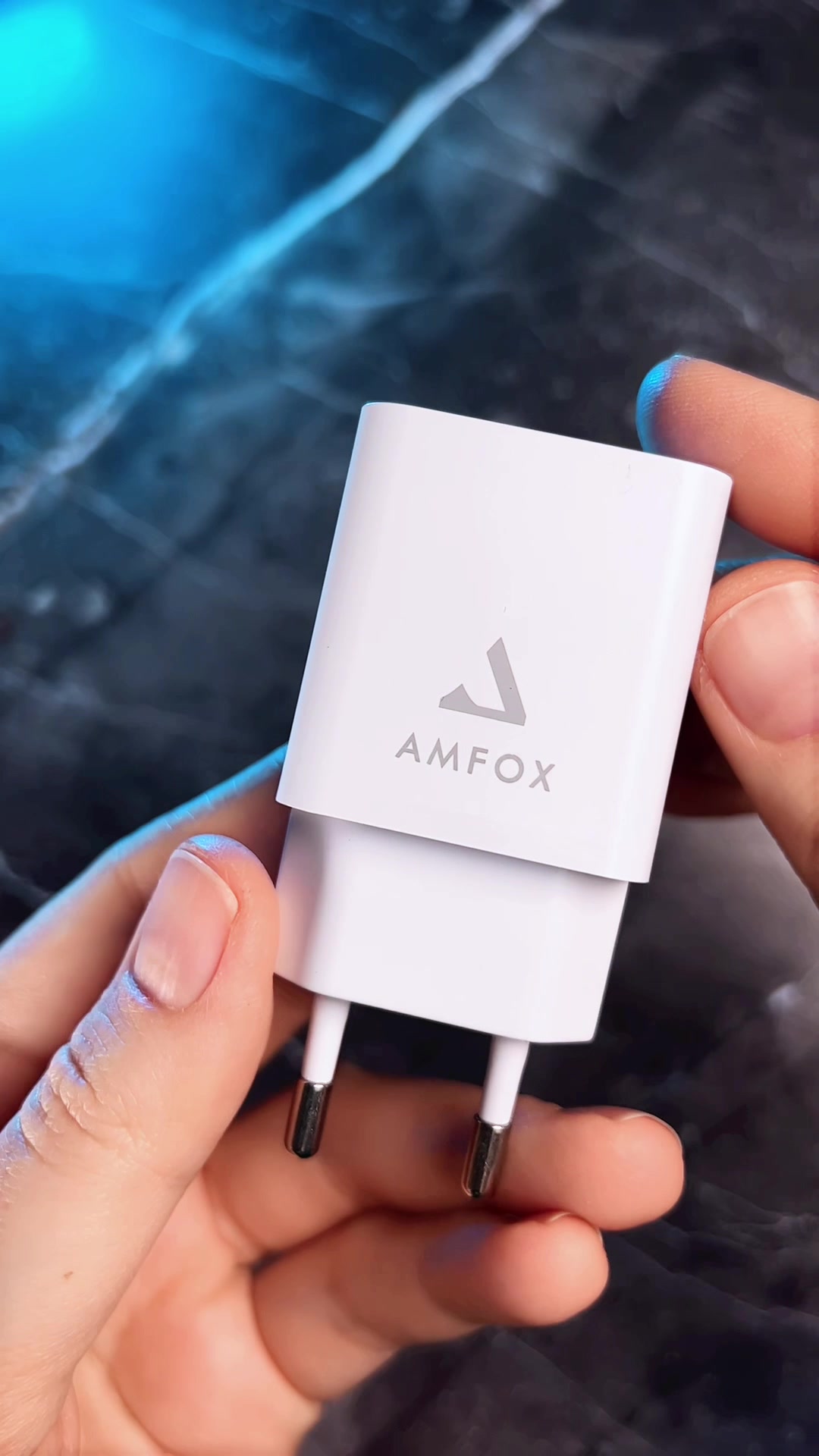 Зарядка для айфона, AMFOX, 2.1A, 10,5 Вт, зарядное устройство для телефона iphone 16, как samsung, xiaomi, commo, белый — фото 1