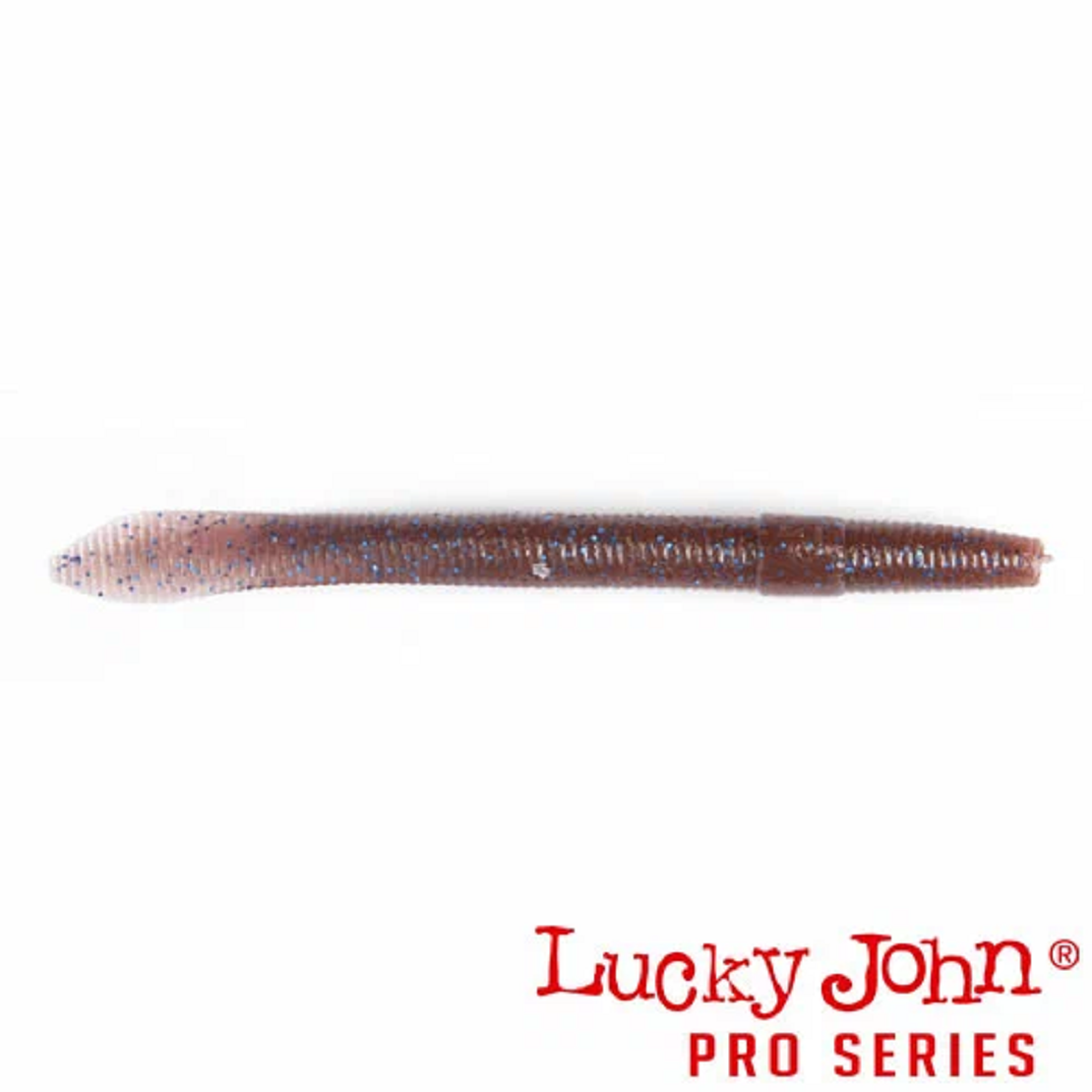 Силиконовая приманка мягкая съедобная Lucky John Pro Series Wacky Worm Fat 5.7" 14.50 см S19 6 шт.