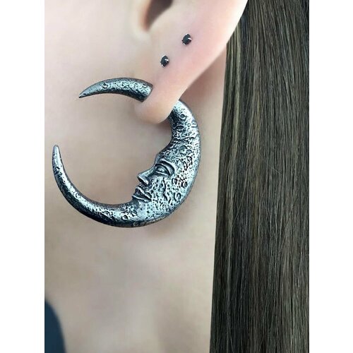 фото Серьги-трансформеры starfallshop, славянский оберег, размер 58 мм, серебристый