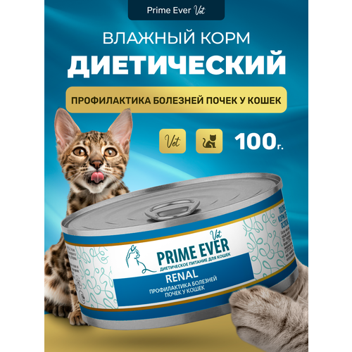 Влажный корм для кошек Prime Ever VET Renal для поддержания функции почек 100 г