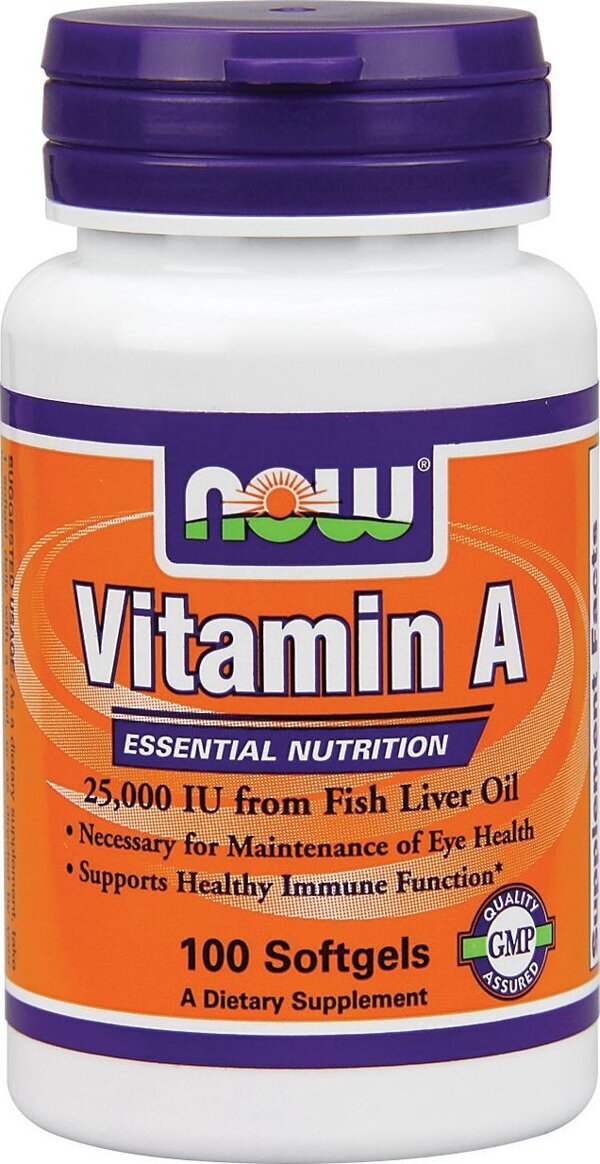 Витамин A Капсулы NOW Vitamin А 25 000 МЕ, 100 шт.
