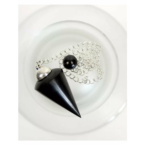 Маятник для биолокации из натурального Шунгита на цепочке 900₽