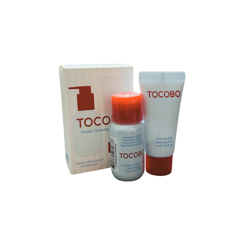 Набор миниатюр для двойного очищения гидрофильное масло и пенка Tocobo Double Cleanser Mini Duo 15ml20ml 1050₽