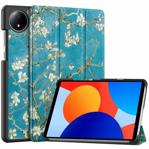Чехол для планшета Xiaomi Redmi Pad SE 8.7, с магнитом и рисунком (Сакура)