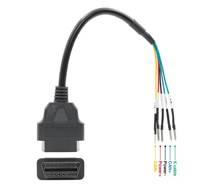 16-контактный разъем OBDII OBD2