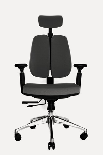 Изображение товара Кресло компьютерное FALTO ALPHA (корсетная спинка, ткань, тёмно цвет серый)