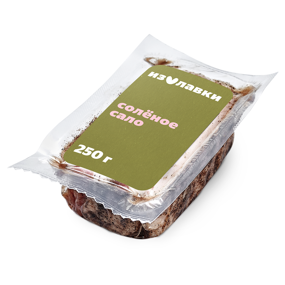 Сало Белорусское "Из Лавки", соленое, свинина, вакуумная упаковка, 250 г