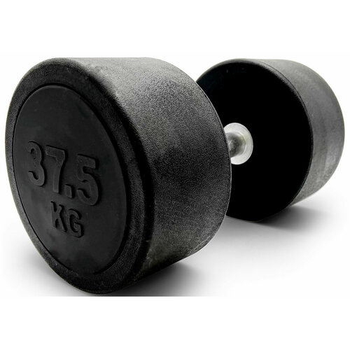 Гантель UNIX Fit PRO круглая, обрезиненная, металлическая, спортивная гантель, неразборная, 37,5 кг, 1 шт.