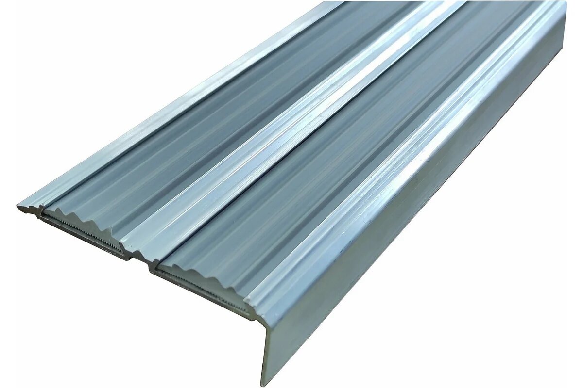 ООО Элитпроф Двойной угол-порог ECO противоскол. алюм. 68x22,5 мм, с серой, 3,0 м. АДУ 68х22,5 С 300