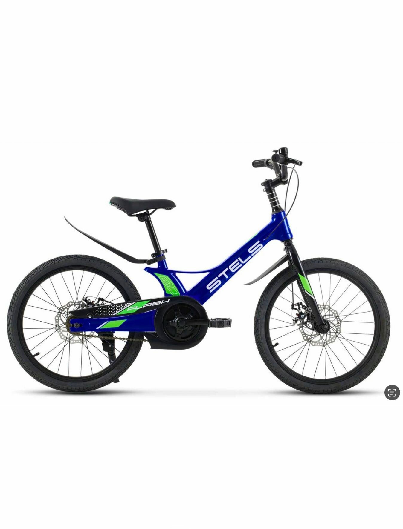 Велосипед подростковый MTB горный STELS, Leader 210 20MD Z010 (м), рама 10.5, колеса 20, 1 скор. Темно-синий/Зеленый, на рост 110-130