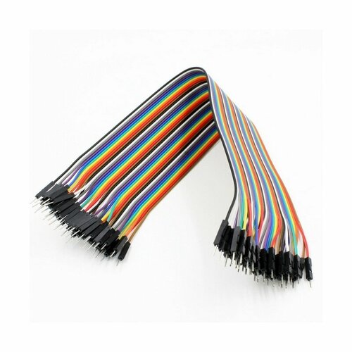 Провода перемычки Dupont папа-папа, 20 см, 40 штук для Arduino, STM32, NodeMCU, Raspberry Pi