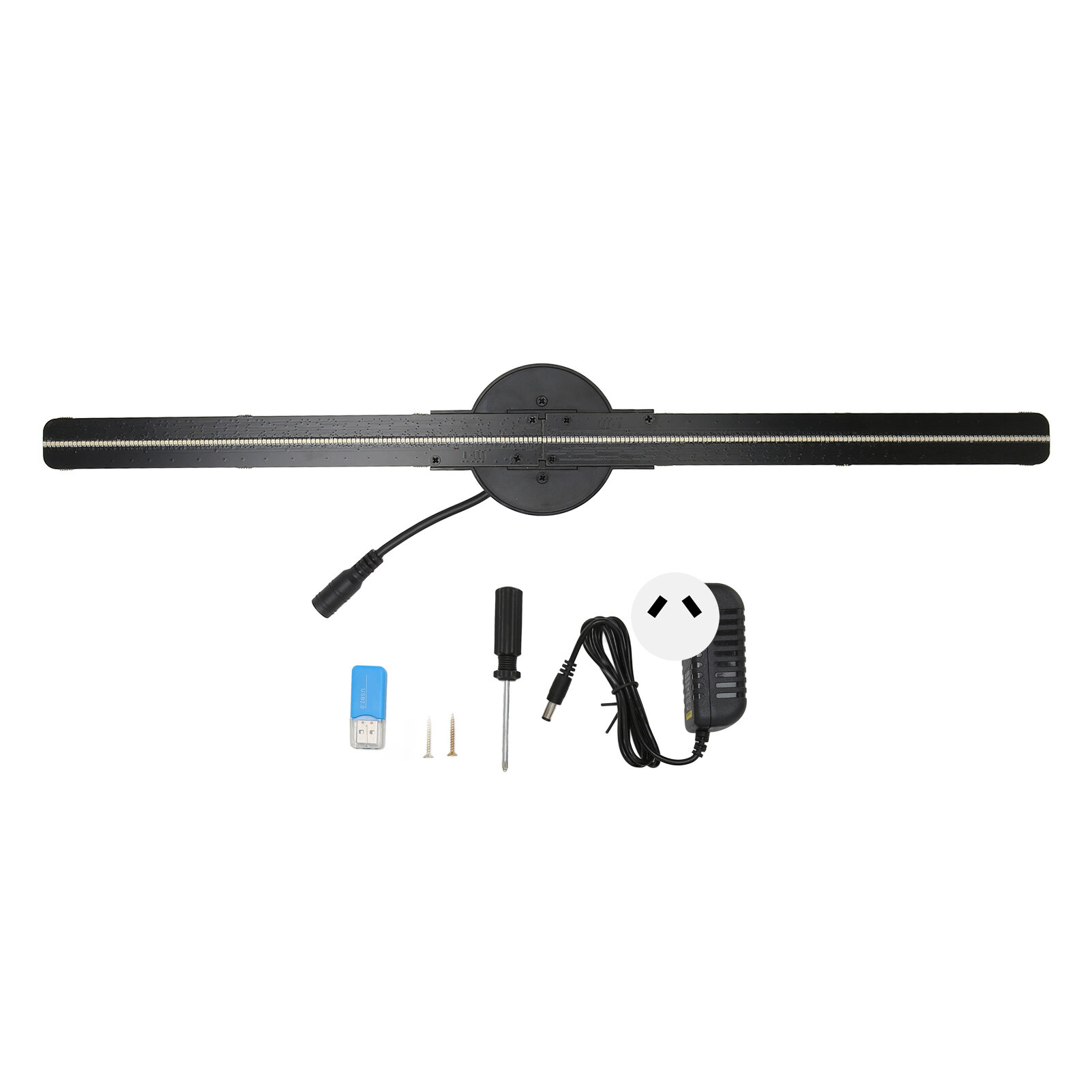 3D-голографический вентилятор 165 дюймов 2000x224 WiFi 3D-проектор с 224 светодиодными лампами для рекламы в магазинах вилка 100‑240 В (Австралия)