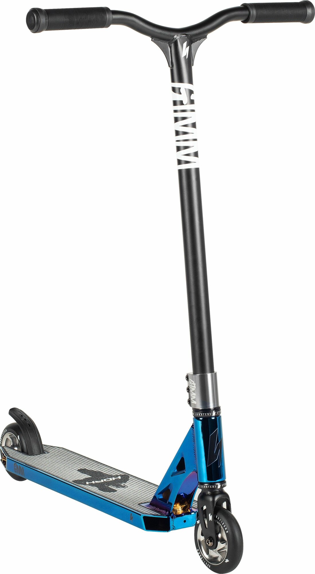 Самокат HORH GIMM (2025) неохром, трюковой детский для мальчиков с ножным тормозом