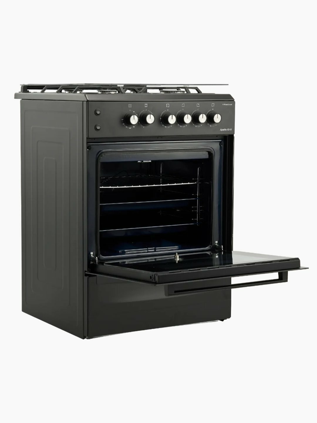 Газовая плита Artel Apetito 02-G, с газ-контролем и электроподжигом Черный — фото 1