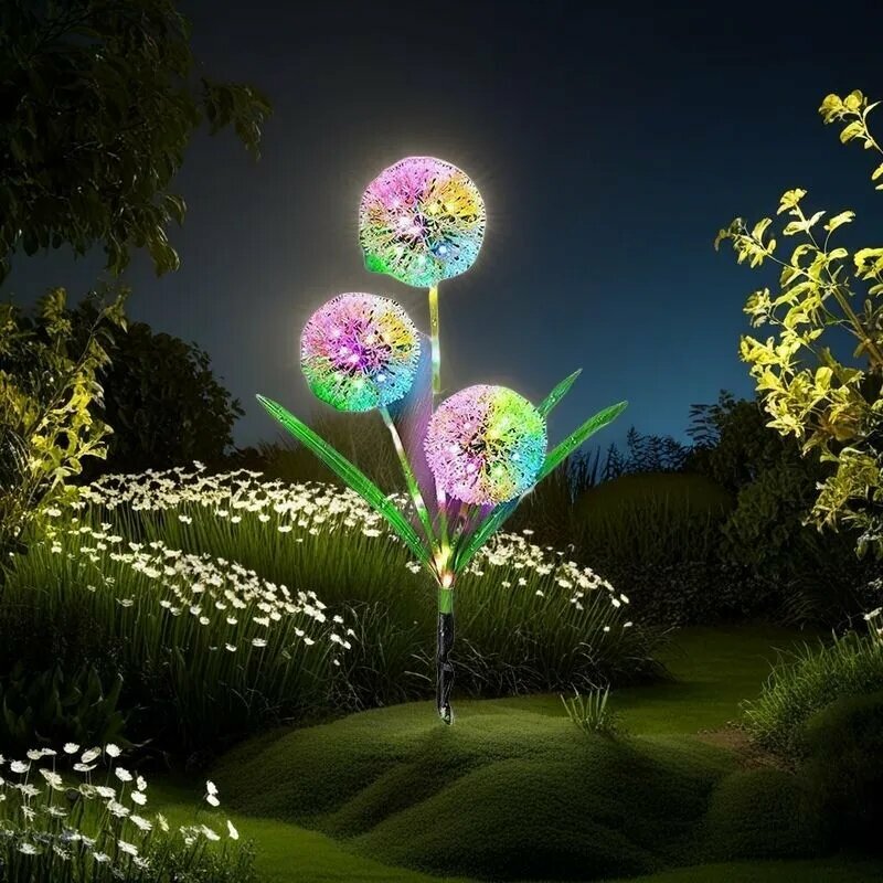 Уличный светильник "Одуванчик" Без бренда, цоколь LED, пластиковый плафон, высота 70см